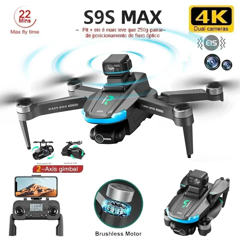 Drone Lidar - Novo s9s max mini drone 4k