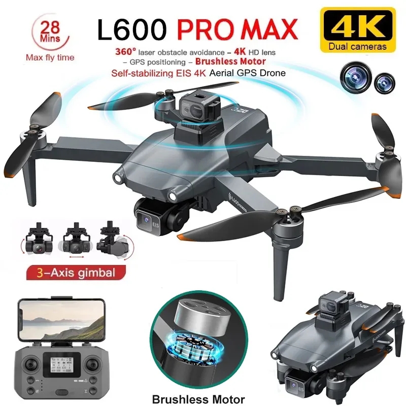 Drone Lidar - L600 pro max gps drone profissional