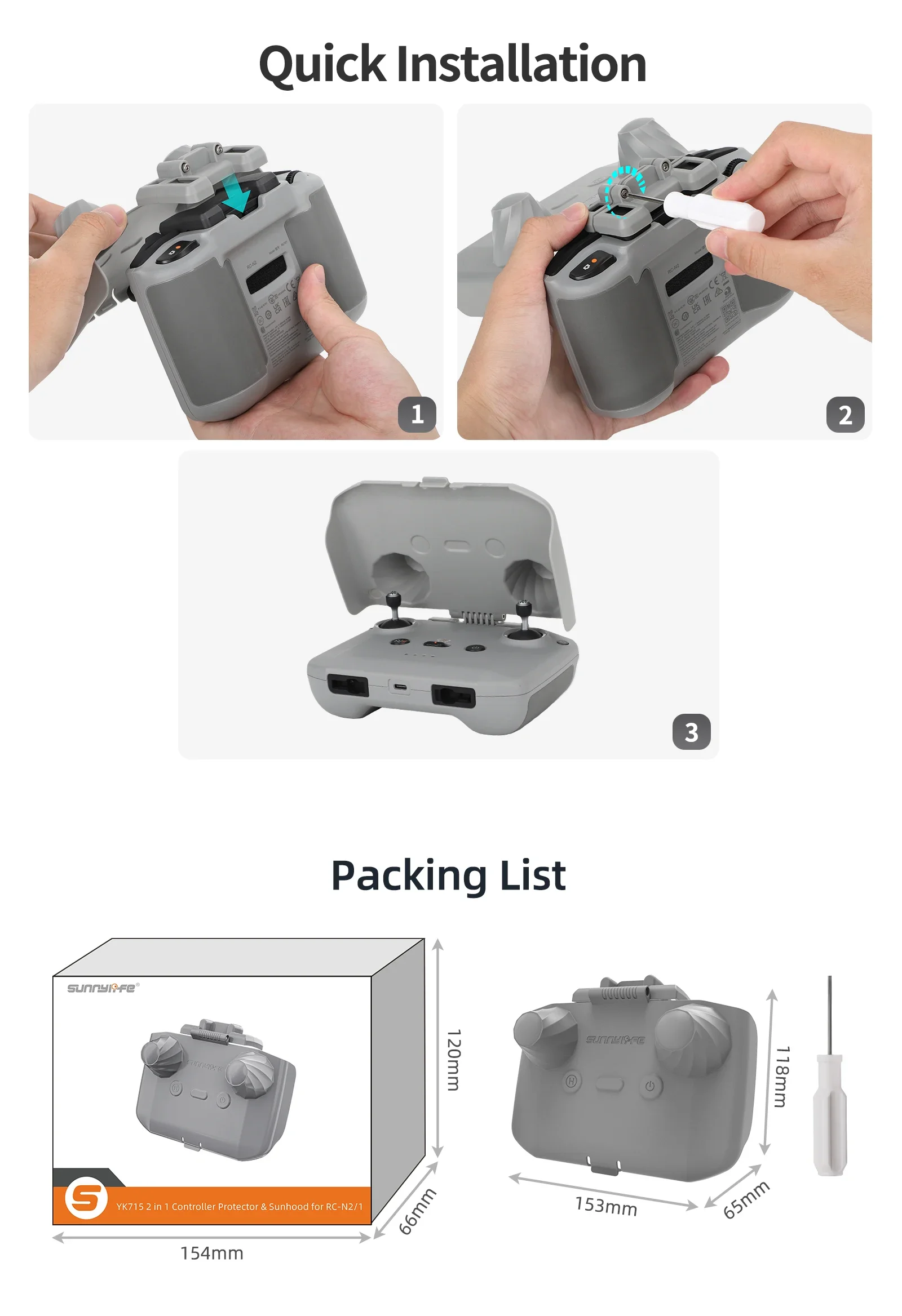 2 em 1 controlador protetor su - Dji Drone Air 3 avaliação e preço