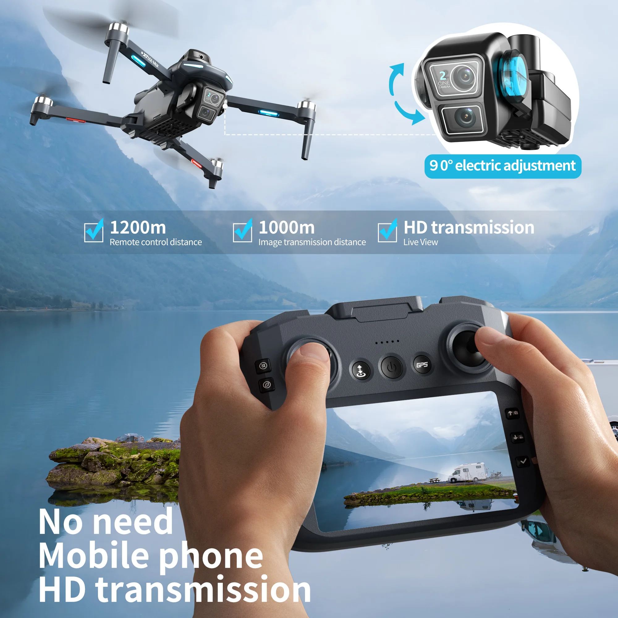 Drone GPS Lenovo XT606 MAX com - Drone Surveying avaliação e preço