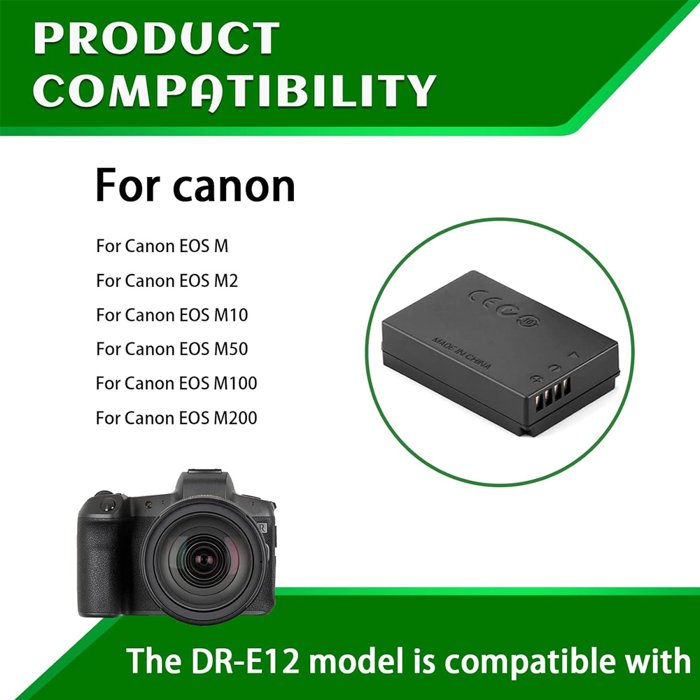 Kit de bateria fictícios para  - Canon Camera Eos M50 Mark Ii avaliação e preço