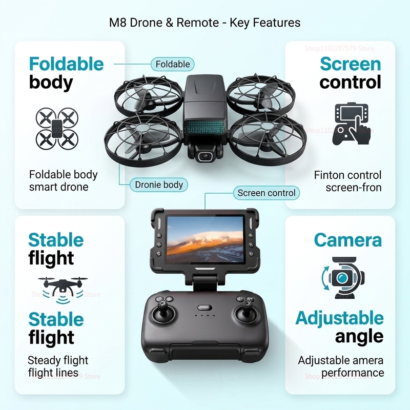 Novos Drones M8 GPS 8K Profiss - Drone Lidar avaliação e preço